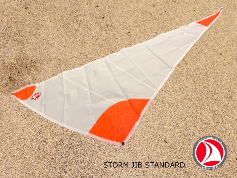 Ventoz Stormfok (3 m2) - Wit met Oranje Patches