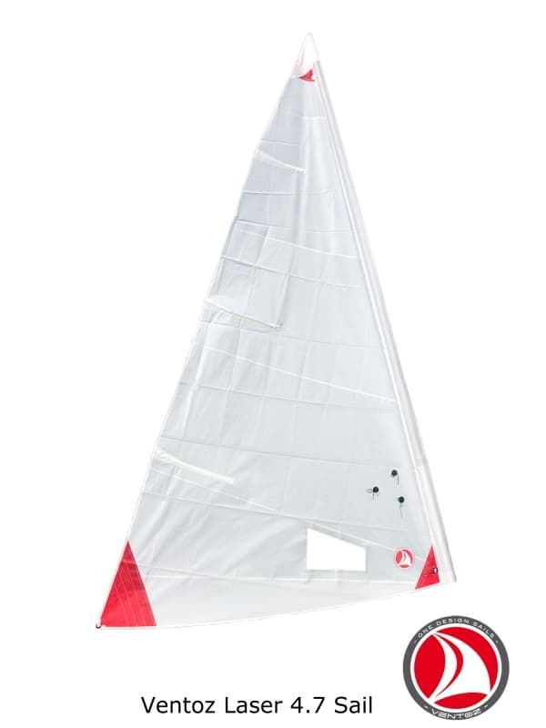 Ventoz Laser 4.7 (ILCA 4) zeil - Rode Patches