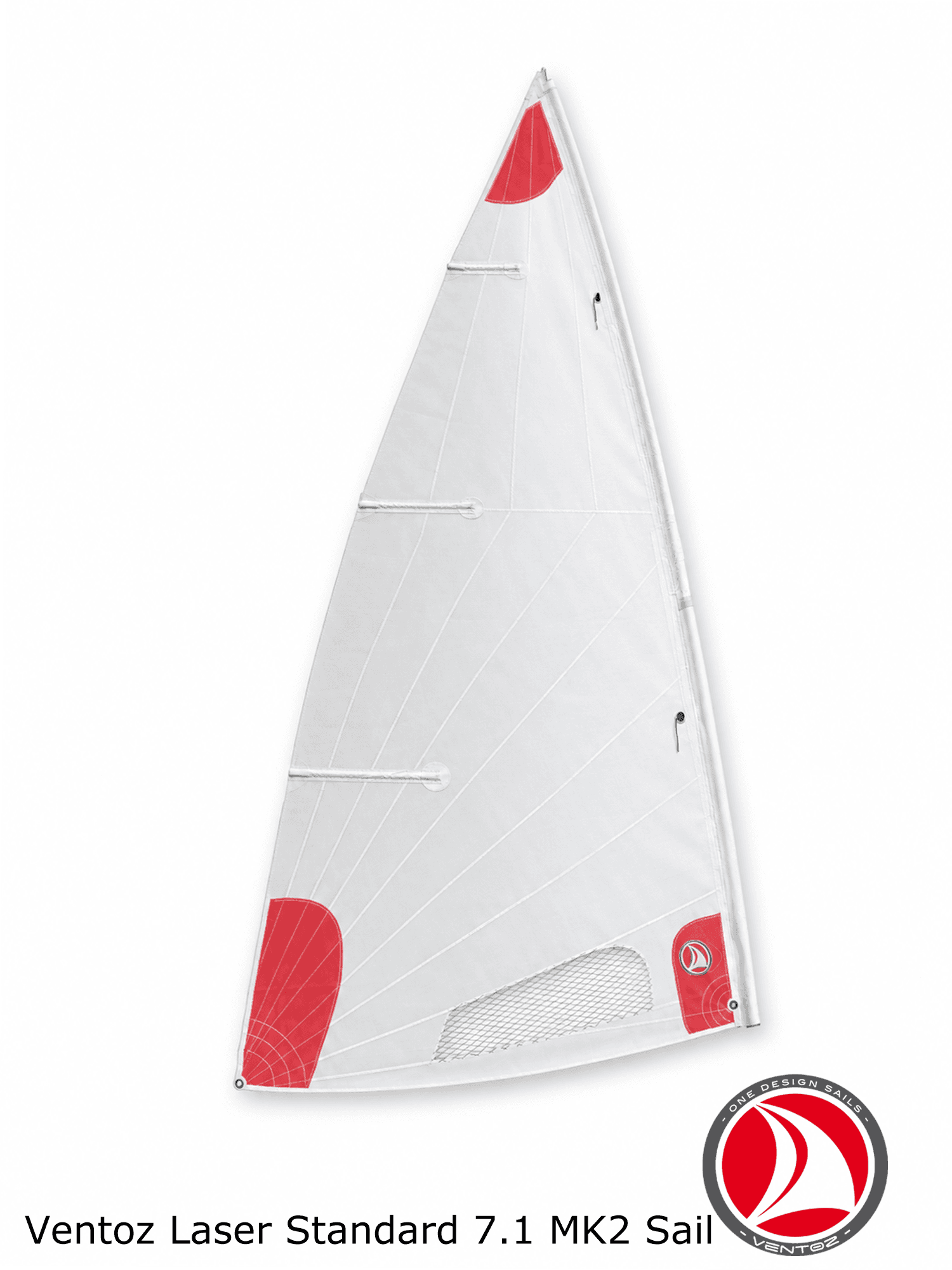 Ventoz Laser Standard MK2 Zeil (ILCA 7) - Rode Patches (7.1 m2)