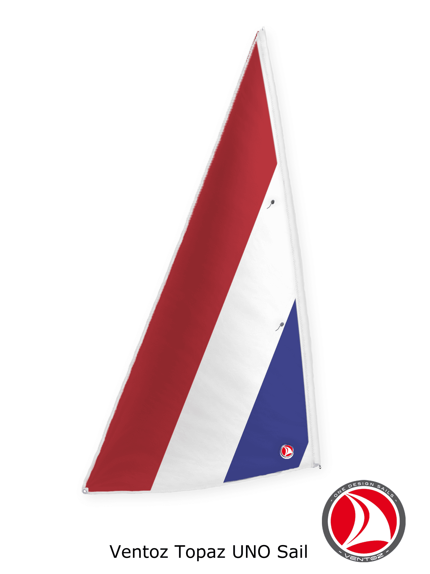 Ventoz Topaz UNO zeil (5.6 m2) - Rood-Wit-Blauw